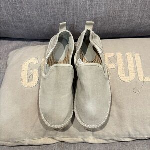 Superdry Light Gray Canvas Slip-Ons